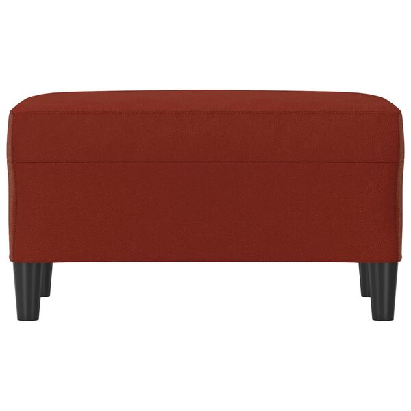 vidaXL Banco de cuero sint&eacute;tico rojo vino tinto 70x35x41 cm