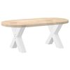 vidaXL Patas para mesa de centro en forma de X (2 unidades), color blanco, 50 x (42-43) cm, acero
