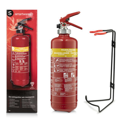 Smartwares Extintor de incendios de químico húmedo FEX-15420 2 L