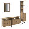 vidaXL Juego de muebles de ba&ntilde;o 4 uds. Roble artisan