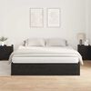 vidaXL Cama con almacenamiento Roble Negro 200 x 200 cm