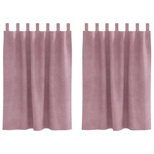 vidaXL Cortinas opacas 2 pcs Rosa Oscuro 140 x 140 cm Terciopelo