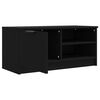 vidaXL Mueble para TV 2 pzas madera contrachapada negro 80x35x36,5 cm