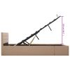 vidaXL Cama canap&eacute; hidr&aacute;ulica sin colch&oacute;n capuchino 140x200 cm