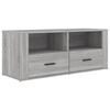 vidaXL Mueble de TV madera contrachapada gris Sonoma 100x35x40 cm