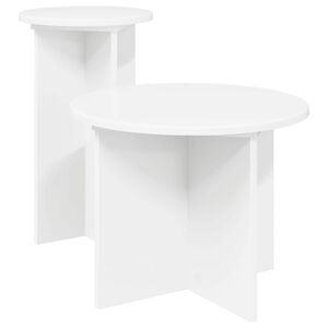 vidaXL Conjunto de mesas auxiliares 2 uds. &Oslash; 45 x 35 cm