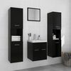vidaXL Conjunto de muebles de ba&ntilde;o aglomerado negro
