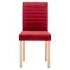 vidaXL Sillas comedor 2 unidades de tela rojo tinto