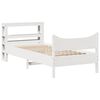 vidaXL Estructura de cama con cabecero madera de pino blanca 90x200 cm