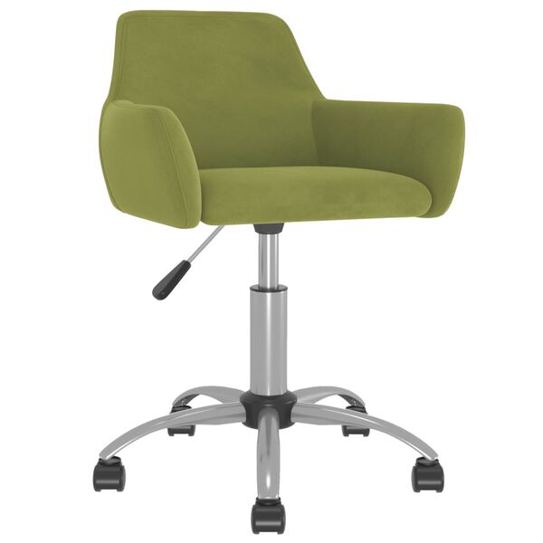 vidaXL Sillas de comedor giratorias 2 unidades terciopelo verde claro