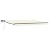 vidaXL Toldo manual retr&aacute;ctil con LEDs Crema y Antracita 4,5 x 3 m