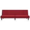 vidaXL Sof&aacute; cama de 2 plazas terciopelo color vino tinto