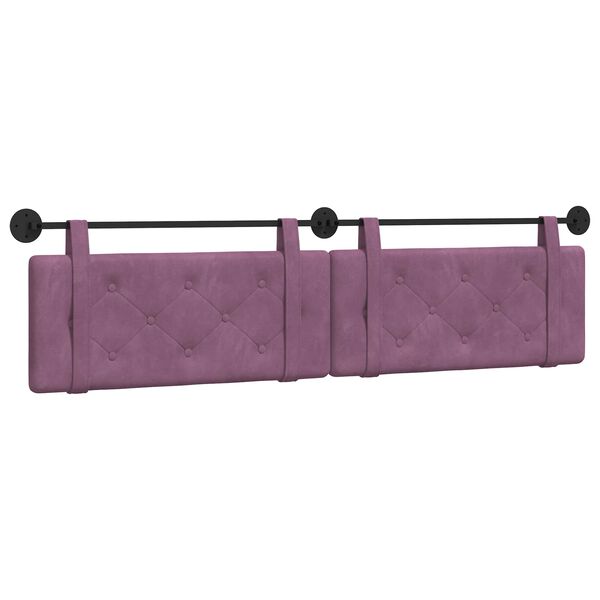 vidaXL Cabecera Colgante Morado 210 x 55 x 5 cm Terciopelo