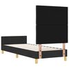 vidaXL Estructura de cama con cabecera Negro 80 x 200 cm tela