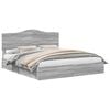 vidaXL Cama con almacenamiento con caj&oacute;n Gris Sonoma 200 x 200 cm