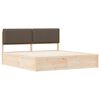 vidaXL Estructura de Cama con Cabecera Tapizada Taup&eacute; 200 x 200 cm