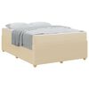 vidaXL Estructura de cama con colch&oacute;n Crema 160 x 200 cm tela