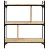 vidaXL Librer&iacute;a 3 estantes madera ingenier&iacute;a roble Sonoma 76x32x88 cm
