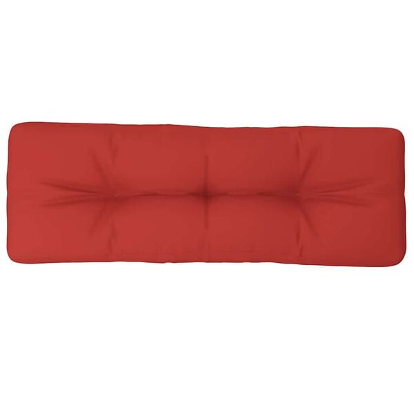 vidaXL Coj&iacute;n para sof&aacute; de palets de tela rojo 120x40x12 cm