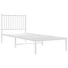 vidaXL Estructura cama sin colch&oacute;n con cabecero metal blanco 80x200 cm