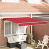 vidaXL Toldo Retr&aacute;ctil Rojo 350 x 250 cm Tela y Aluminio