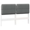 vidaXL Cabecero tapizado y Gris Claro 120 cm Madera de pino macizo