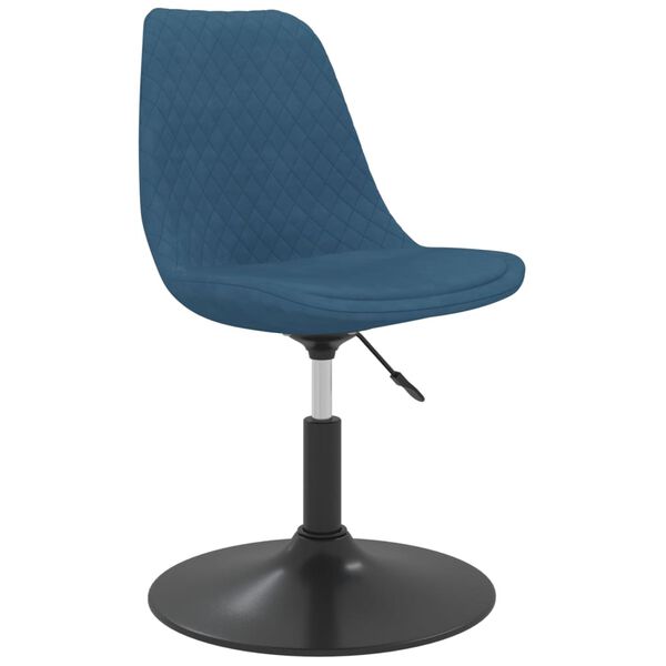 vidaXL Silla de comedor giratoria 6 uds terciopelo azul