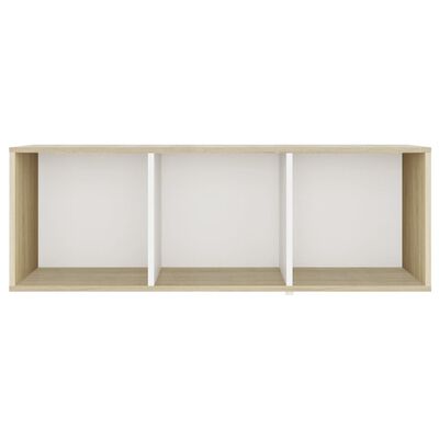vidaXL Muebles de salón 4 pzas madera ingeniería blanco y roble Sonoma