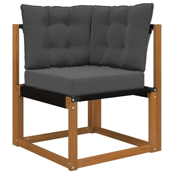 vidaXL Coj&iacute;n para sof&aacute; de exterior 3 pcs Antracita Poli&eacute;ster