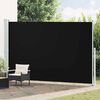 vidaXL Toldo lateral retr&aacute;ctil para patio negro 220x500 cm