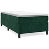 vidaXL Estructura de cama con somier terciopelo verde oscuro 90x190cm