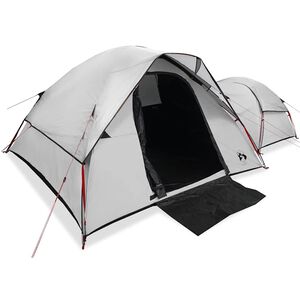 vidaXL Tienda de campa&ntilde;a 5 personas tela opaca impermeable blanco