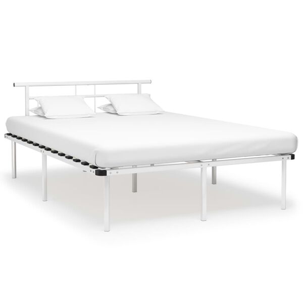vidaXL Estructura de cama sin colch&oacute;n metal blanco 160x200 cm