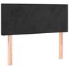 vidaXL Cama box spring con colch&oacute;n y LED terciopelo negro 120x190 cm