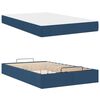 vidaXL Estructura de cama con colch&oacute;n con colch&oacute;n 2 pcs Azul tela