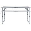 vidaXL Mesa de camping plegable aluminio gris 120x60 cm