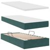 vidaXL Cama con almacenamiento Verde oscuro 200 x 200 cm Terciopelo