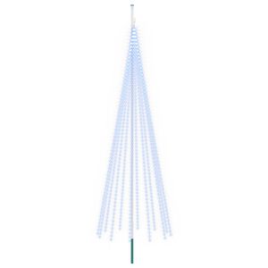 vidaXL &Aacute;rbol de Navidad con luces, estacas y m&aacute;stil 500 cm 732 LED