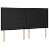 vidaXL Cabecero de cama negro 160x5x118/128 cm piel sint&eacute;tica
