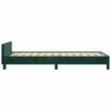 vidaXL Estructura de cama sin colch&oacute;n terciopelo verde oscuro 90x190cm