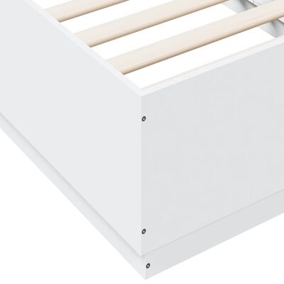 vidaXL Estructura de cama madera de ingeniería blanca 75x190 cm