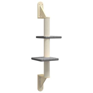vidaXL &Aacute;rbol rascador para gatos de pared gris oscuro 108 cm