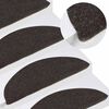 vidaXL Alfombrilla autoadhesiva de escalera 10 uds negro 56x17x3 cm