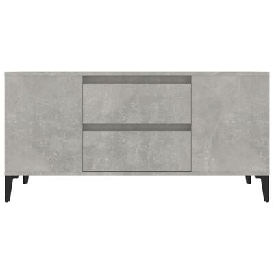 vidaXL Mueble de TV madera contrachapada gris hormigón 102x44,5x50 cm
