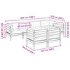 vidaXL Set de sof&aacute;s jard&iacute;n 7 pzas con cojines madera abeto Douglas
