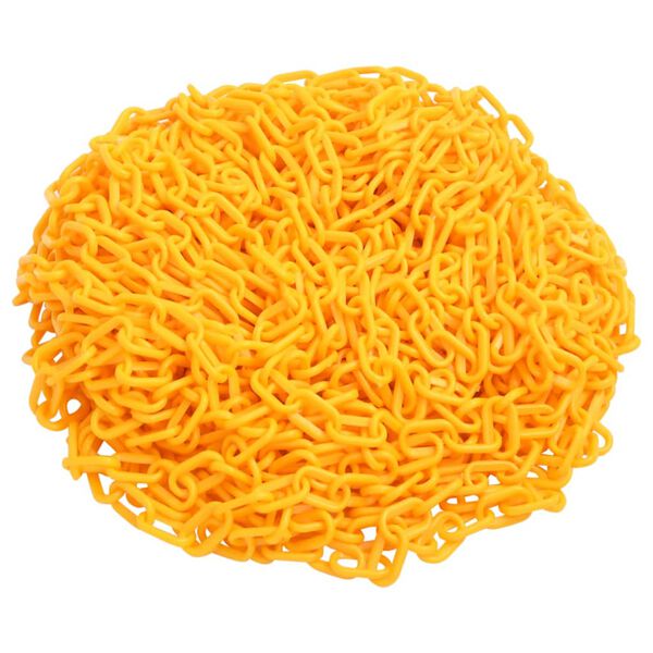 vidaXL Cadena de advertencia pl&aacute;stico amarillo 100 m &Oslash;6 mm