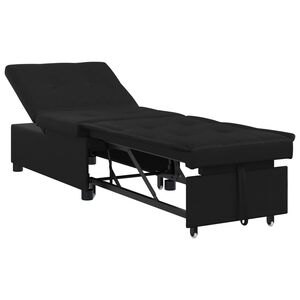 vidaXL Sof&aacute; cama desplegable Negro 194 x 67 x 82 cm Microfibra