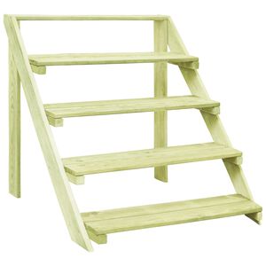 vidaXL Soporte para plantas madera de pino impregnada 80x80x80 cm