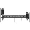 vidaXL Estructura cama sin colch&oacute;n con estribo metal negro 140x190 cm