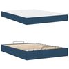 vidaXL Estructura de cama con colch&oacute;n con colch&oacute;n 2 pcs Azul tela